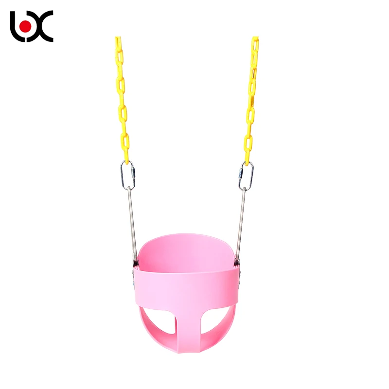 Children Outdoor hanging single flexible full bucket swing Seat