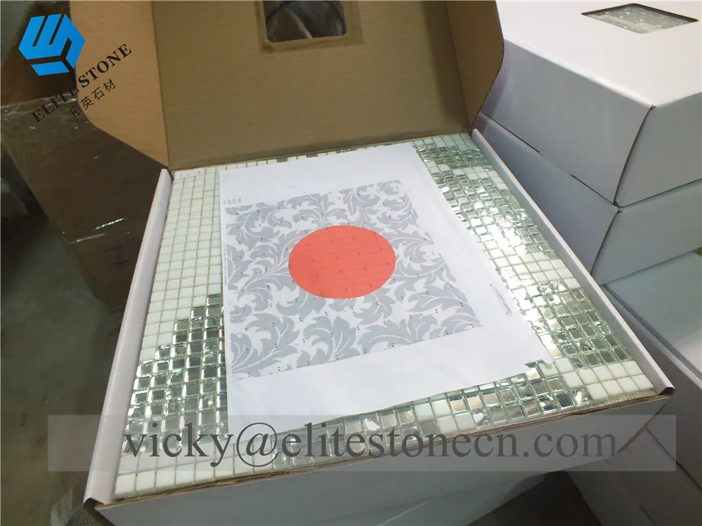 Home Decor Wallpaper Murals Beautiful Flower Glass Mosaic Art