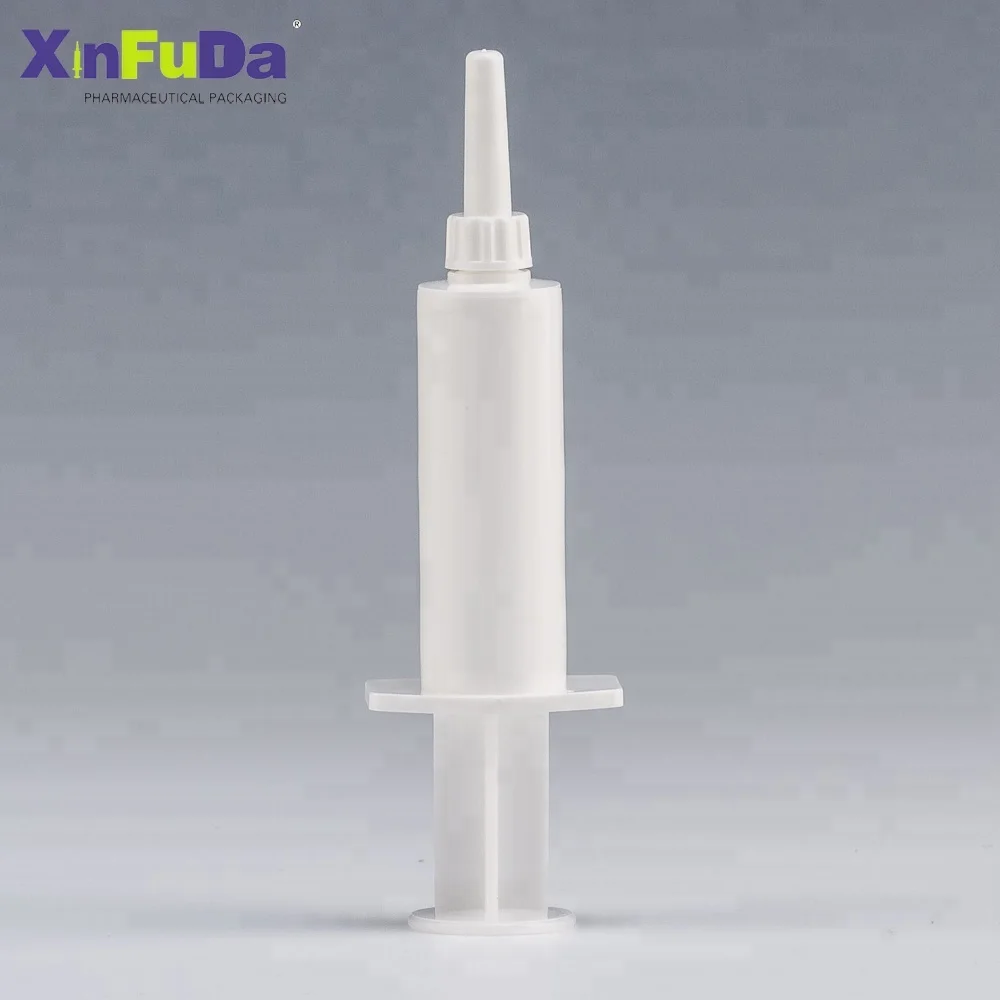 Bovine udder use 5ml white plastic container injection intramammary veterinary syringe for animal mastitis medicine