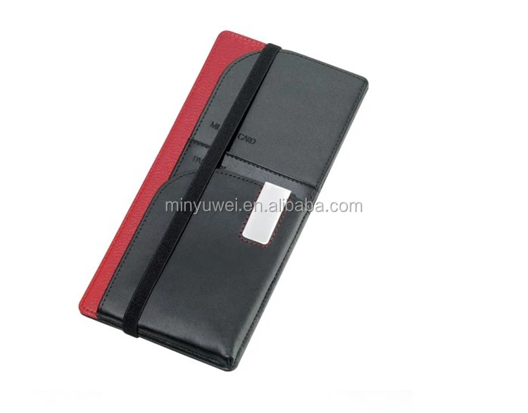Fashion style travel ticket holder long passport wallet card holder passport case with elastic