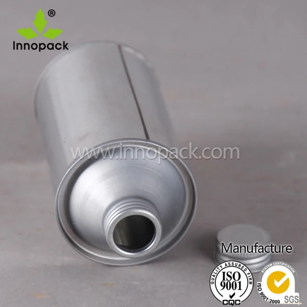 250ml/500ml/1L empty aerosol can metal oil can silver round empty metal cans