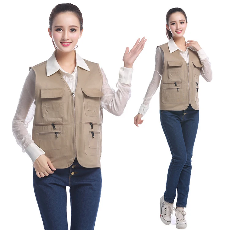 Жилет-нагрудник мужской с несколькими карманами, жилет для рекламы, фотосъемки, рыбалки, журналиста, волонтерский жилет с индивидуальным принтом