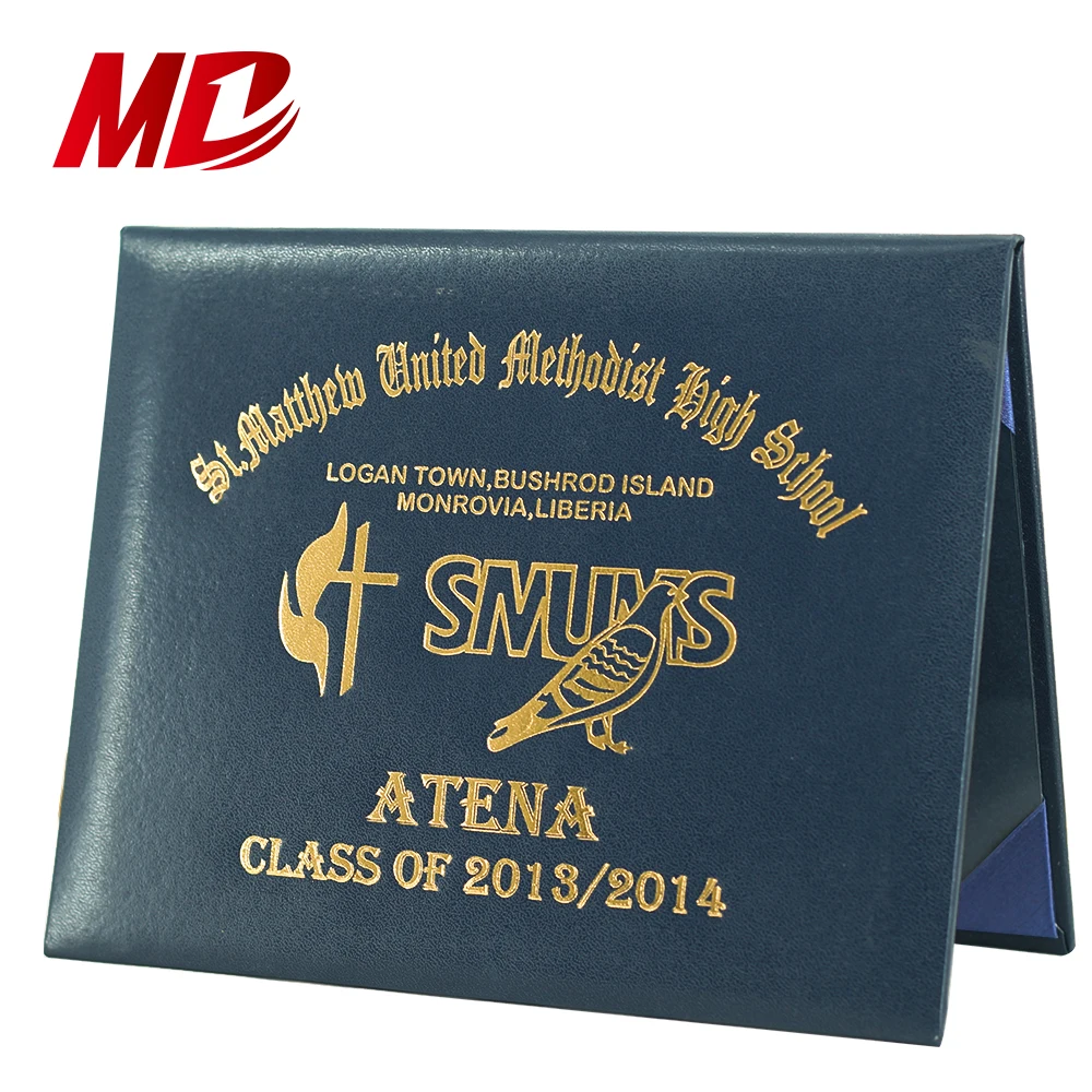 Высококачественный дешевый кожаный чехол A4 с сертификатом, кожаный держатель для диплома