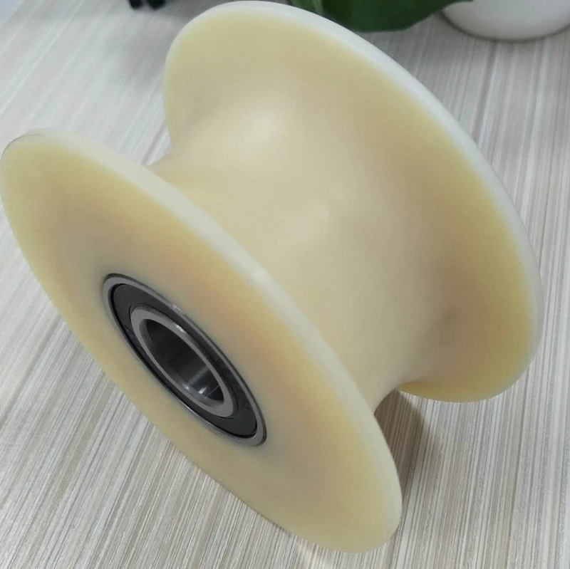 high quality good price promotion custom plastic nylon belt pulley wheels with bearings