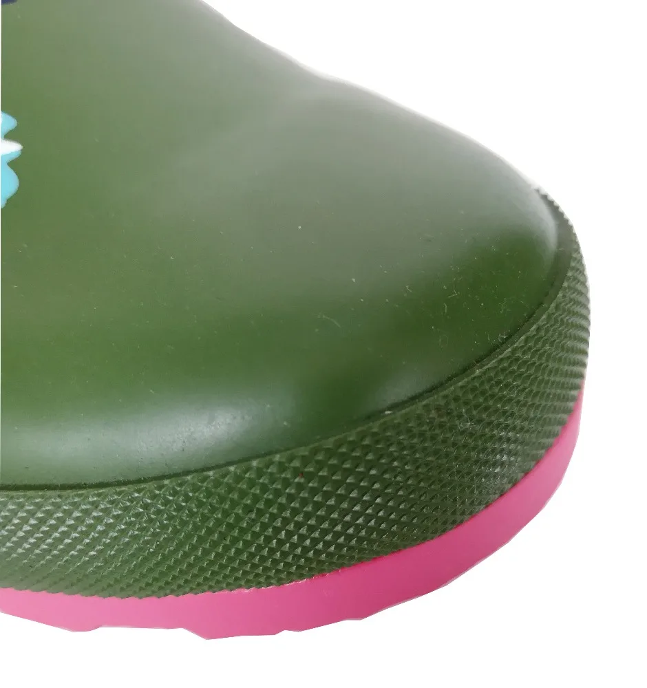 elegant floral ladies rubber rain boot with floral pattern wellies