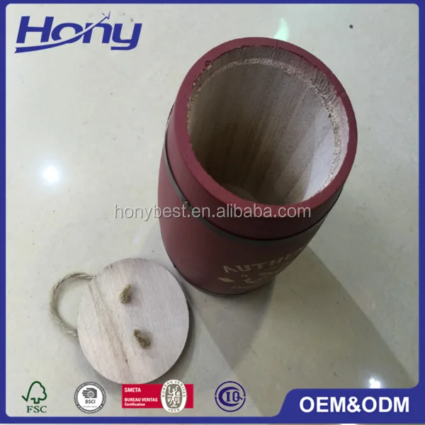 HY160726 New Product Hand Painting Red Mini Wooden Keg Barrel,Wooden Coffee Keg