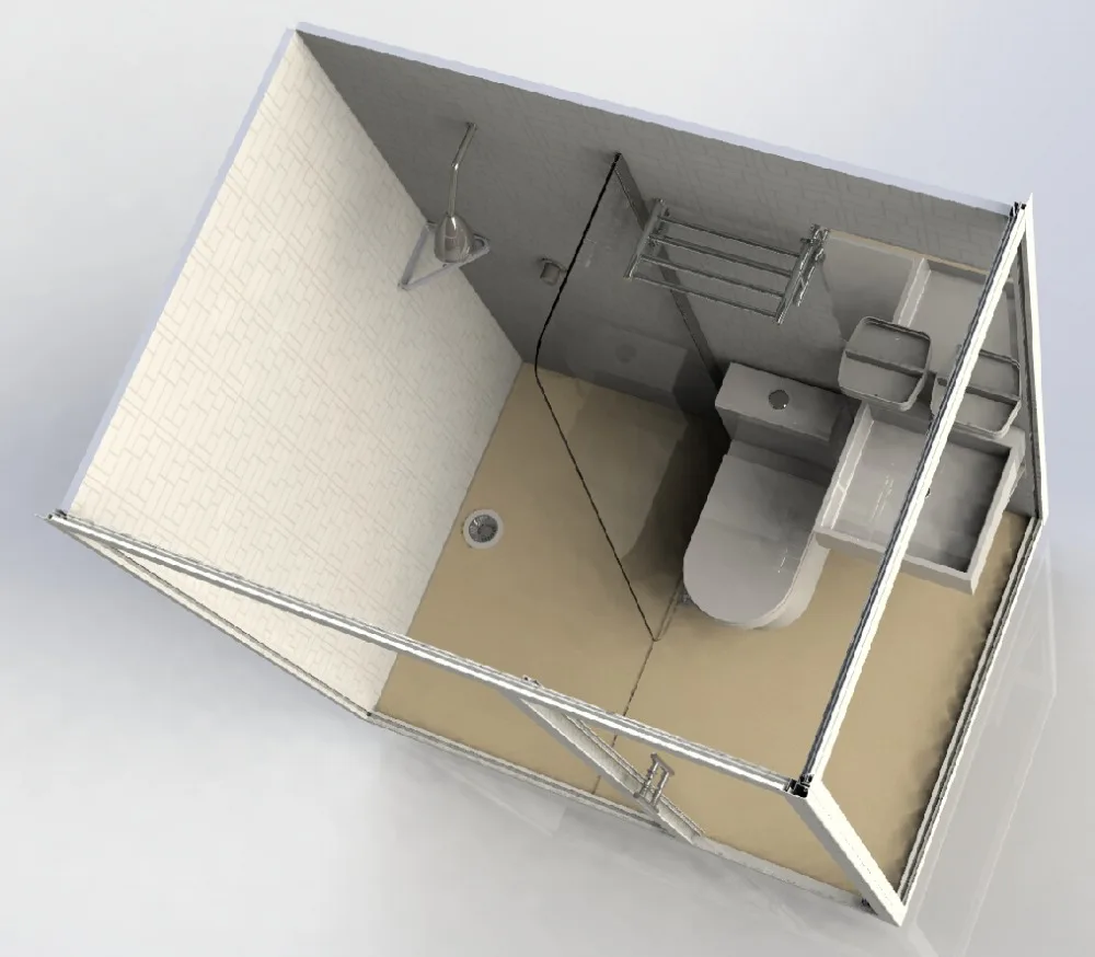 2018 China supply portable bathroom glass shower room cabin