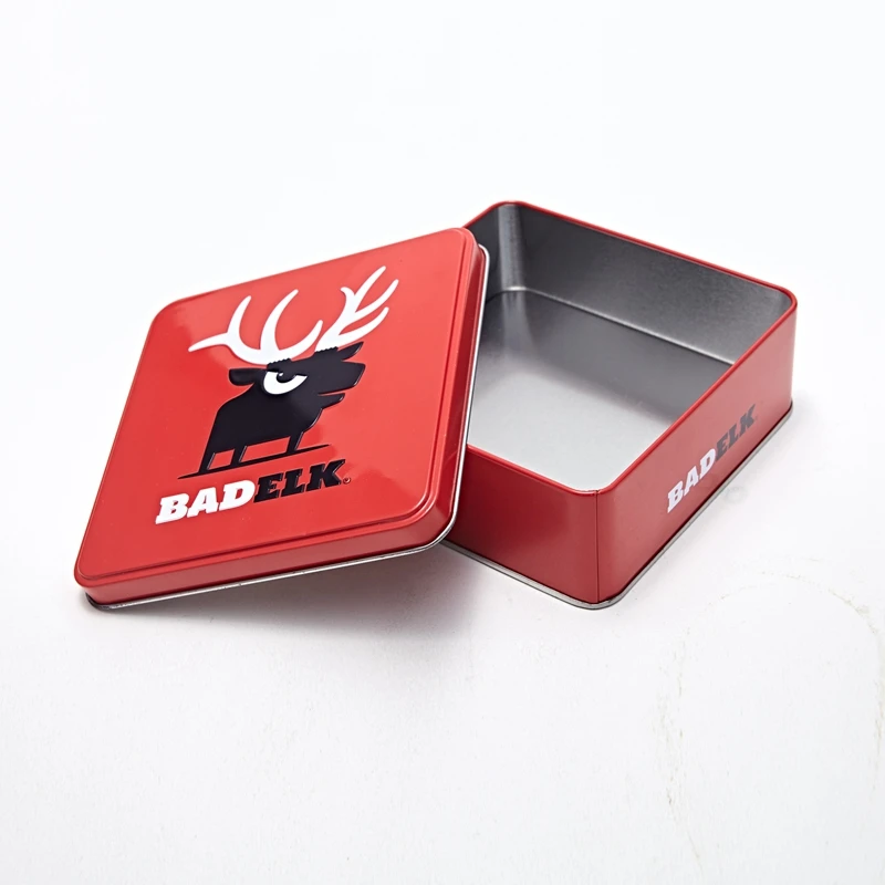 Embossing Bird Tin Cookie Cans Packaging Square Chocolate Biscuit Christmas Tin Box