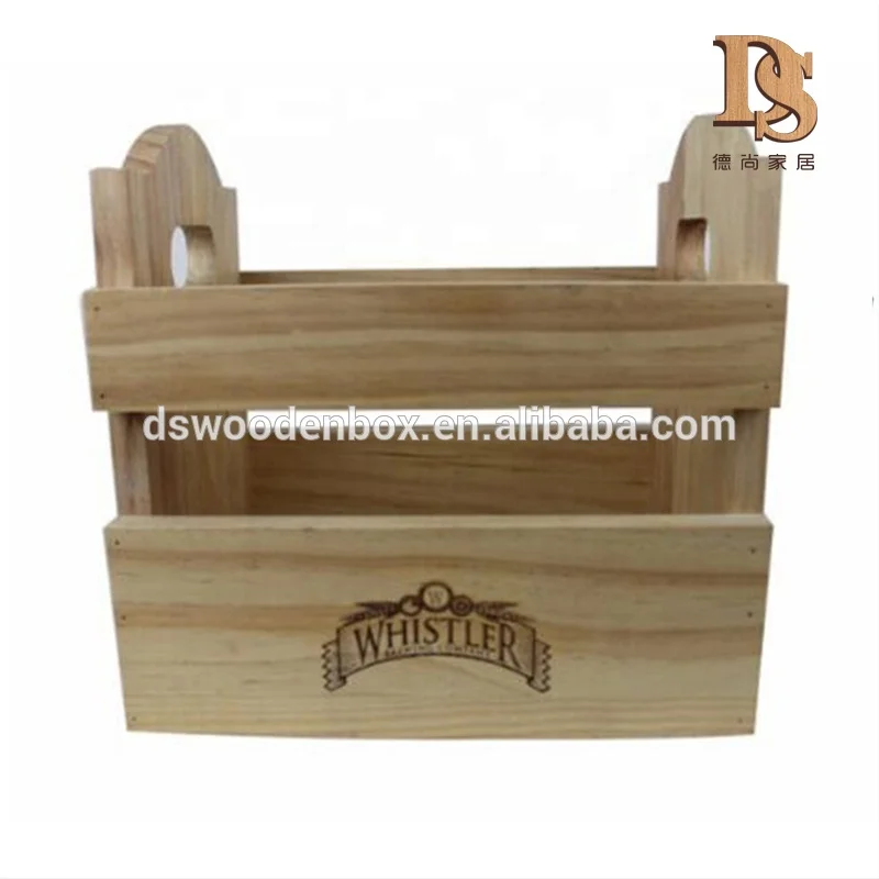 Antique Color Solid Wood Crate Handmade Painting Treatment Wooden Box/Crate for Home Decor Wooden Crafts