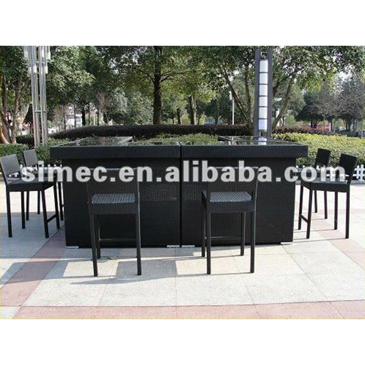 
wicker PE rattan outdoor commercial bar counters 