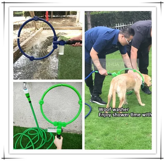 
2019 new European popular product big pet & dog shower & washer with 360 Circle plastic washer 