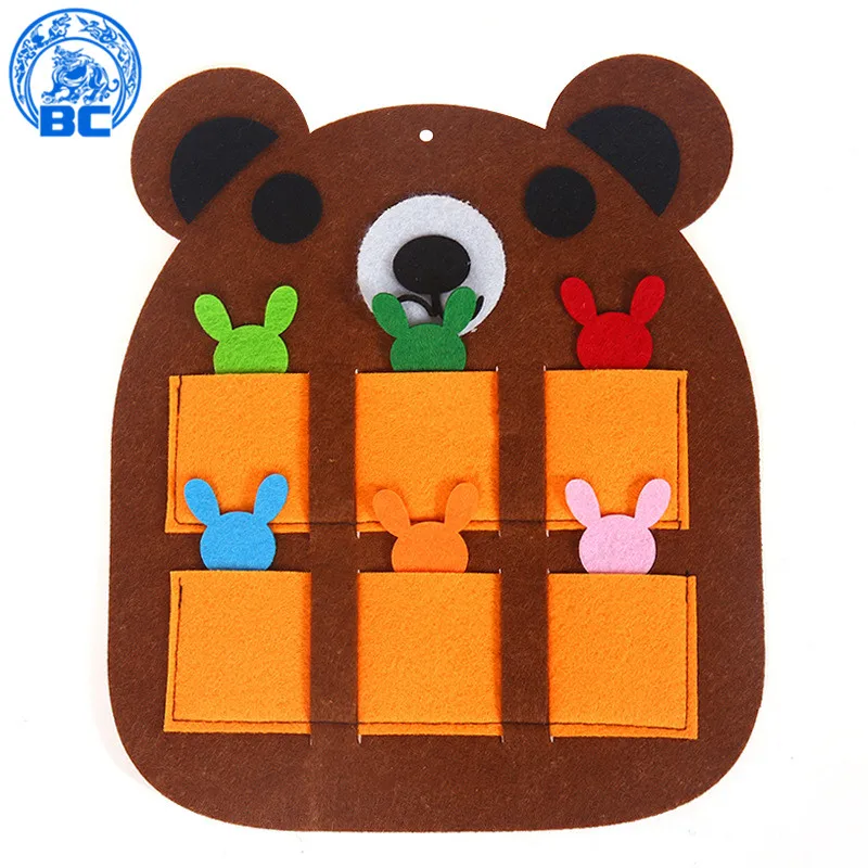 
Factory supplies handmade DIY Non-woven fabric Felt animal Hang bags for kids 