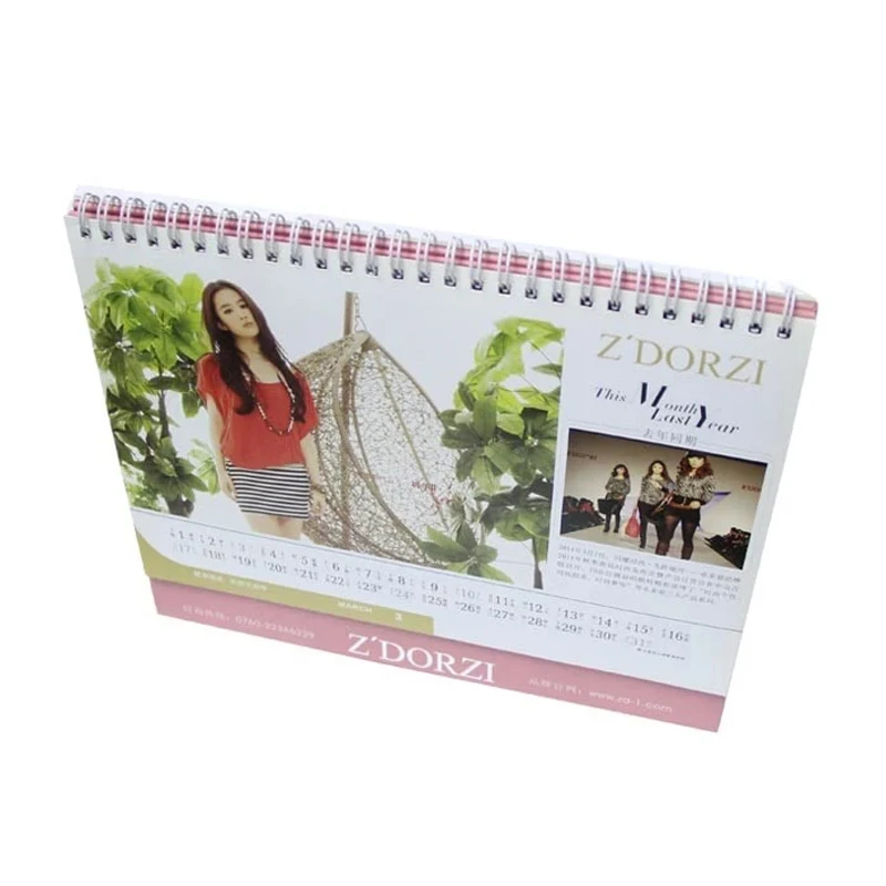 
 Custom Printing Tear Off Spiral Binding Desk Calendar  