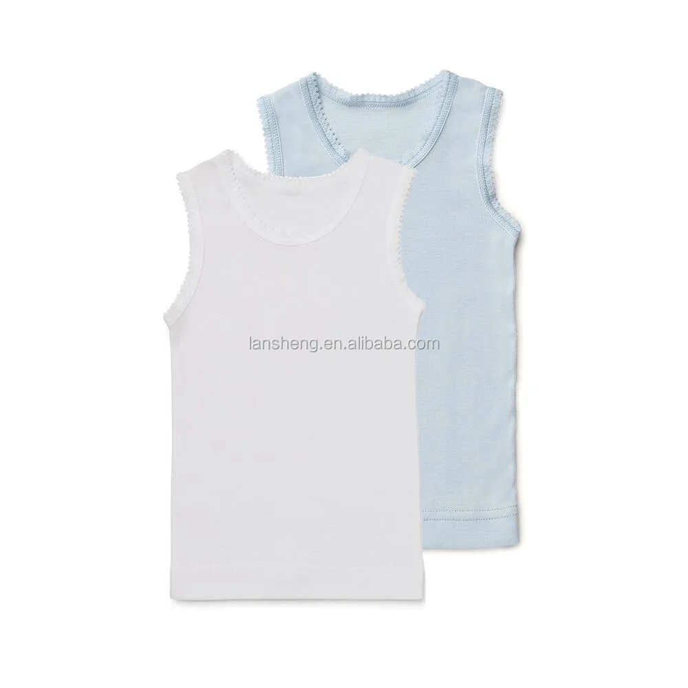 wholesale 100% Cotton Soft Baby Vest Blank baby clothes