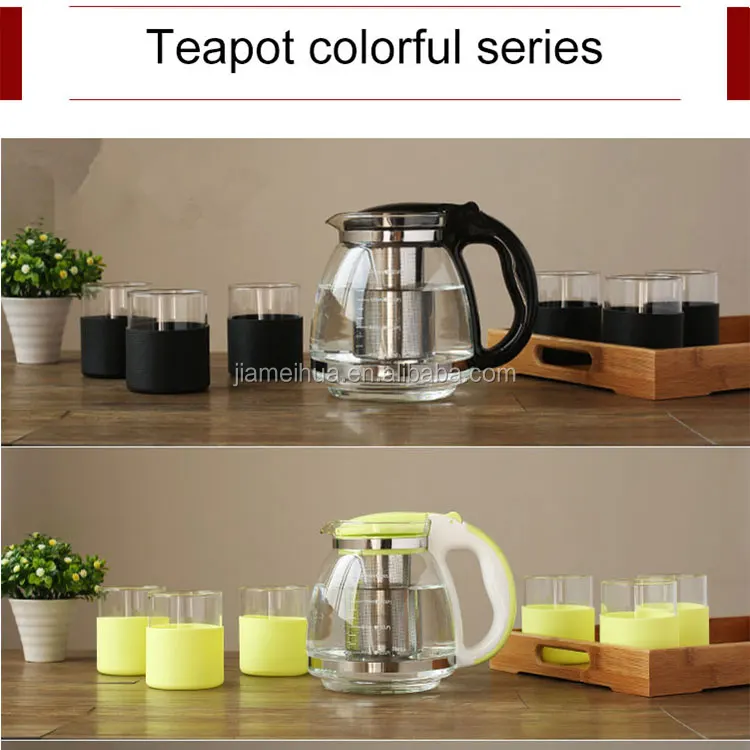 Promotional gift french strainer heat resistant teapot kitchen moroccan glass tea pot for stainless steel glass tea pot