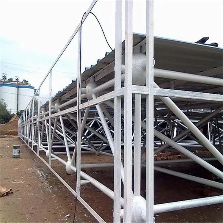 Bolt Ball Join Grid Shape Steel Structure Space Frame Roof Petrol / Gas Station Design