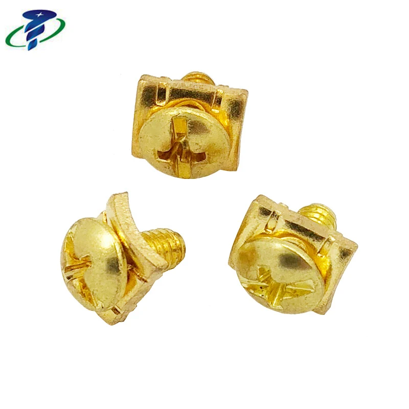 M4*8 Brass Philip Pan Head Terminating Screw With Square Washer