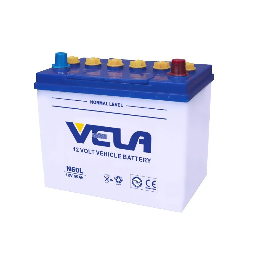 accumulator N5012V50AH Auto batteries car battery VELA dry charged battery