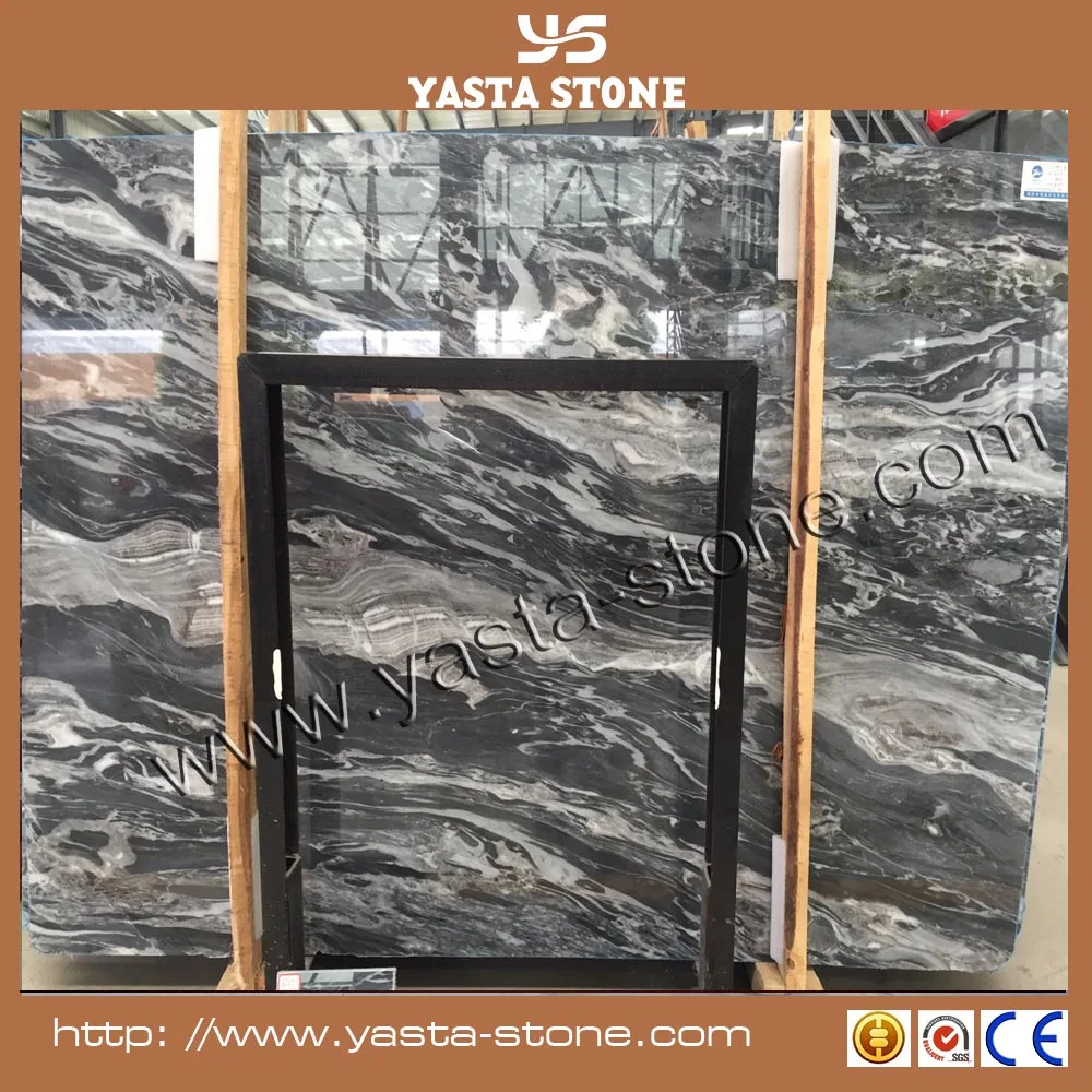 New kinds black marble with white river veins for flooring tile