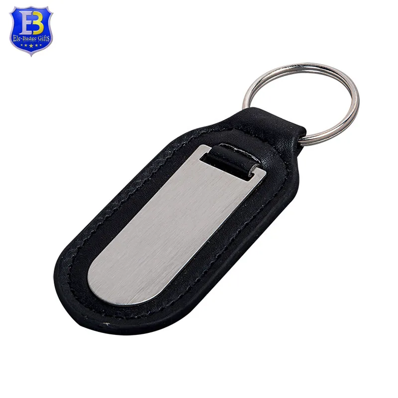 Metal Printed Key Holder Souvenir Blank Trinke Car Logo Keyring Custom Leather Keychain