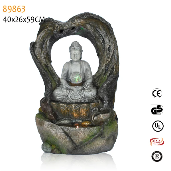 
Indoor resin waterfall buddha home garden water fountain 