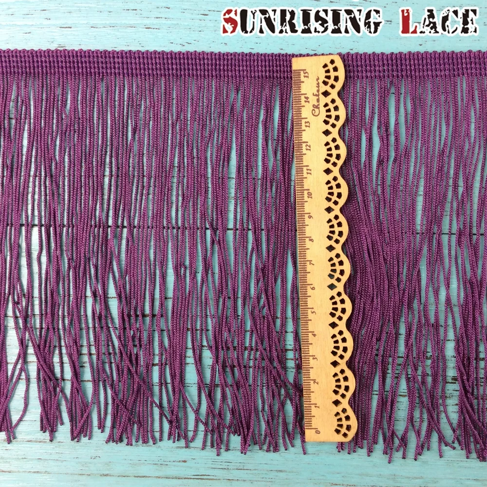 Long Rayon Silk Fabric Cut Trim Lace Chainette Fringe