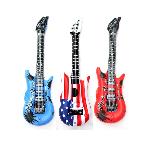 Promotional custom  inflatable pvc   violin  toy guitar  musical instruments toy violin for kids