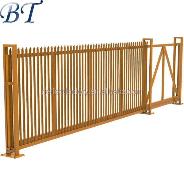 
High Quality palisade /palisade fence / galvanised steel picket palisade sliding gate 