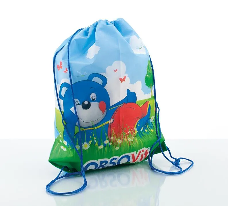 cheap custom gym bag 190T polyester drawstring bags