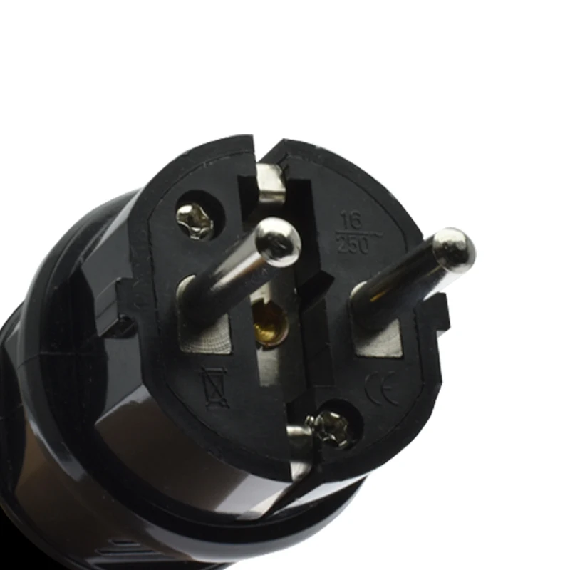 EU wiring plug  CE mark waterproof european plug schuko power wiring plug non-ground French E-012