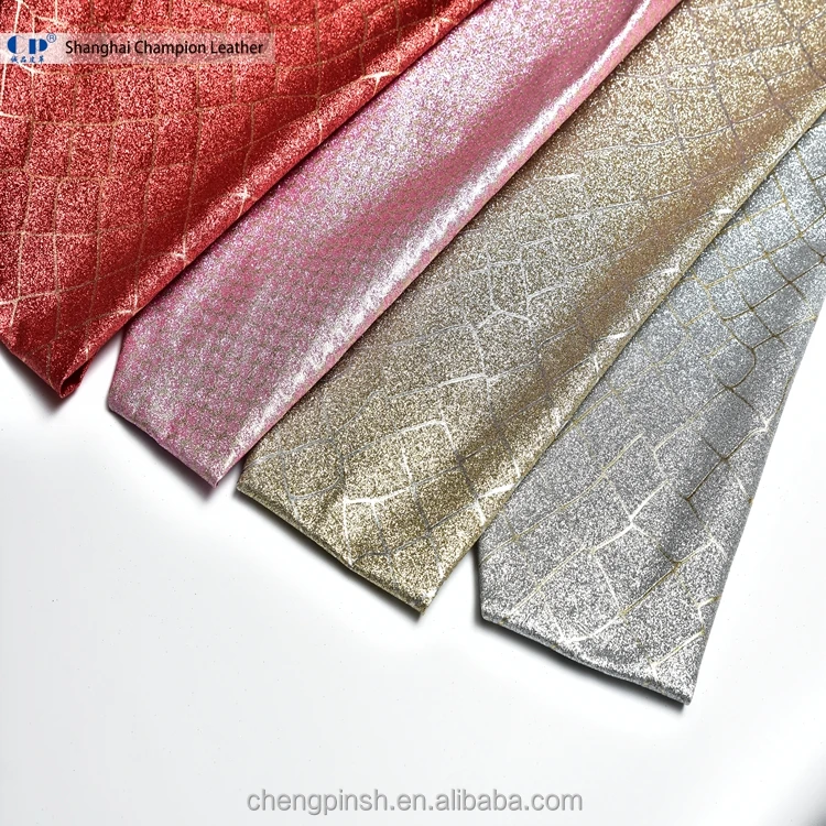 Shiny 3D Glitter Leather Fabric For Sexy Shiny Pvc Lingerie