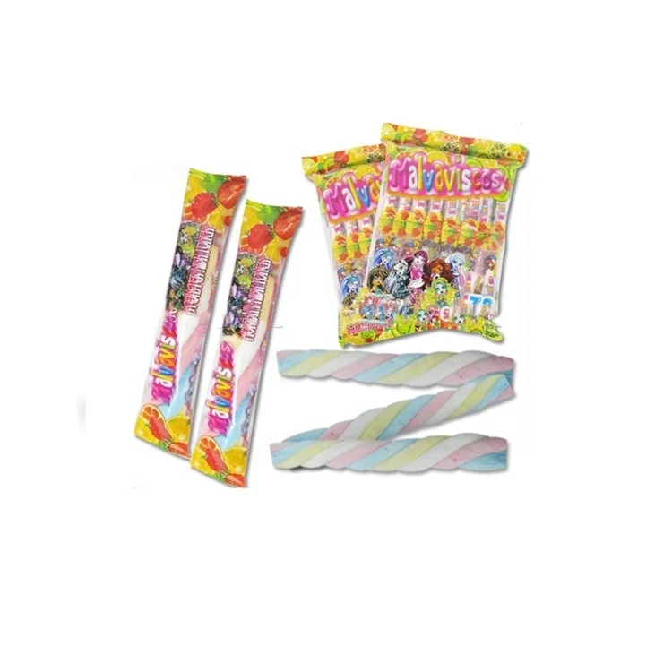 Hot selling factory customized wholesale fruit flavor color long shape Twizzlers independent packaging halal marshmallows
