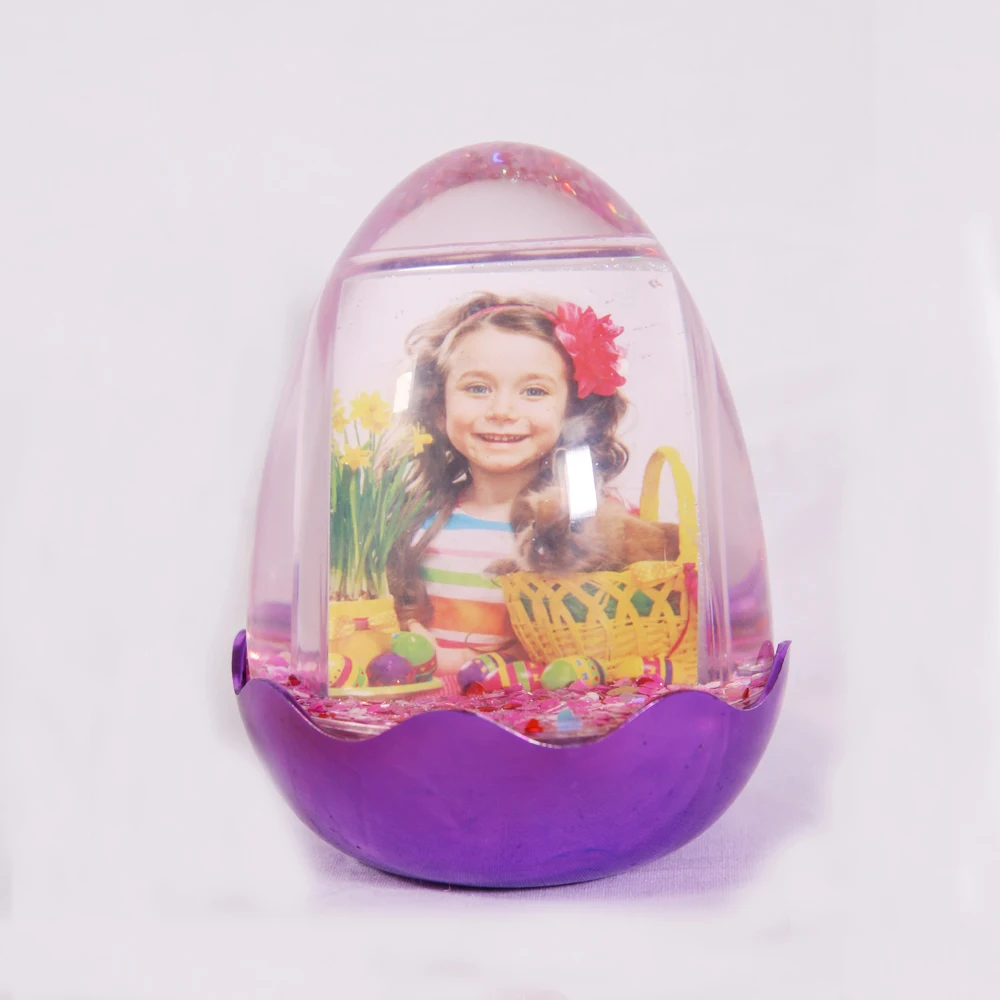 acrylic photo frame with glitter  Acrylic magnet photo frame snow globe picture frame