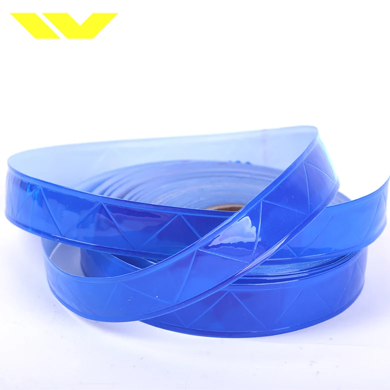Retro-reflective pvc blue segmented reflective tape for cloth