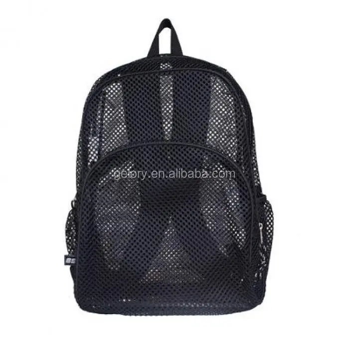 Hot Sale 2024 Custom Clear view Mesh material Softback Type and Camping Hiking Use sport backpack