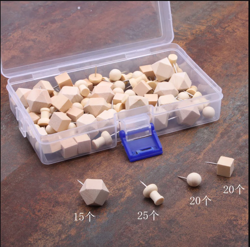 Wholesale wooden round head push pin with good price