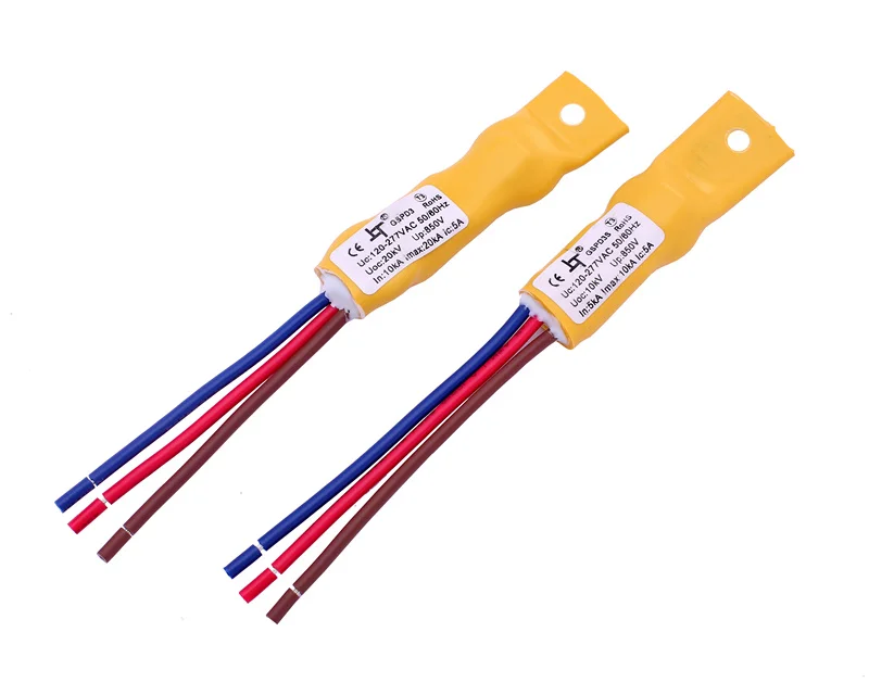 Greenway hot sale yellow surge protection device Imax 10KA 20KV surge arrestor 120-277VAC surge protector