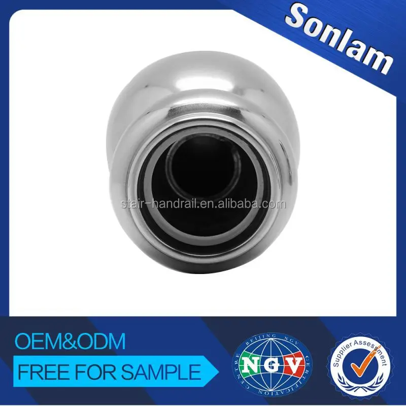 Fitting railing hollow stainless steel handrail ball for stair