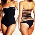 2016 Sexy One Piece Swimwear Swimsuits Women High Waist Back Hollow Bikini Set sporty Bathing Suits