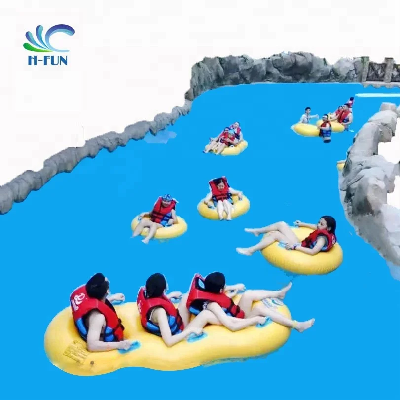Overlap Heat Bonding Waterpark 3 Person Tube for Water Roller Coaster Large Water Slide
