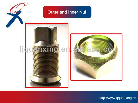 желтый цинк покрытие 10 класса astm5140 внешняя и внутренняя крышка гайка колеса для грузовиков