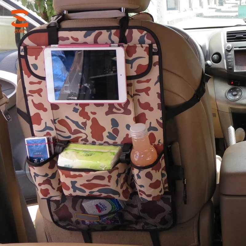 
Wholesale New Design Travel Multi Pocket Car BackSeat Organizer with Hang IPAD Watching Video 