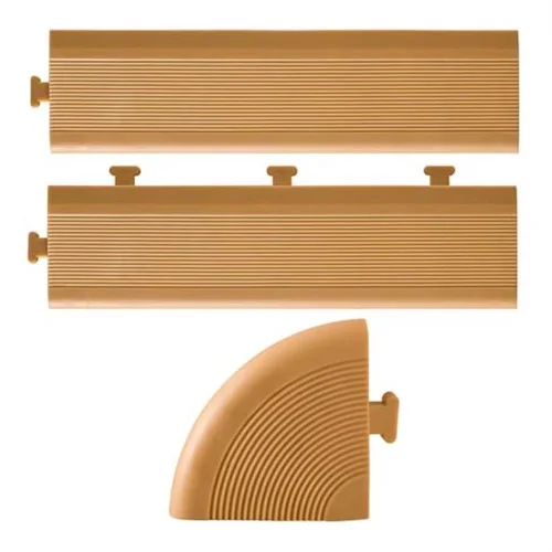 plastic deck tile accessory  outward corner snap on side edge tile trim