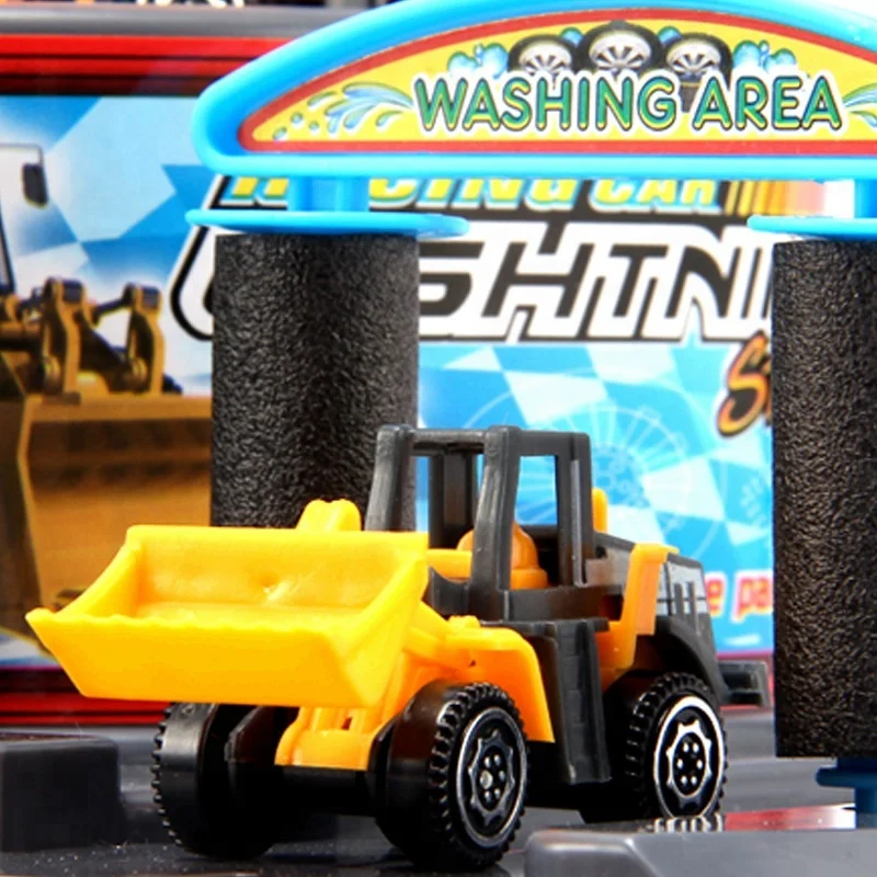 
Newest plastic kids railway selfassemble parking car track toy 