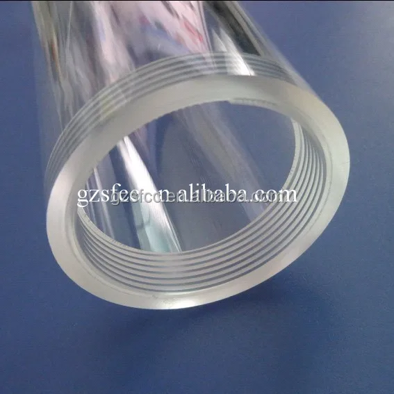 customized threaded acrylic tubes in various sizes