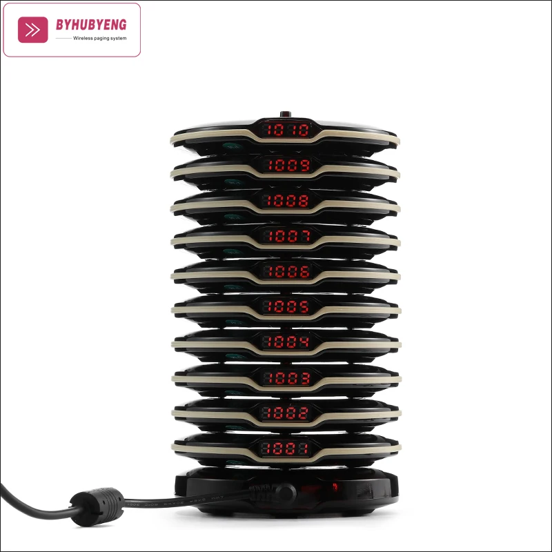 Factory Wireless Restaurant Table Buzzer Caller For Meal Order Queue System Of Waterproof paging systems