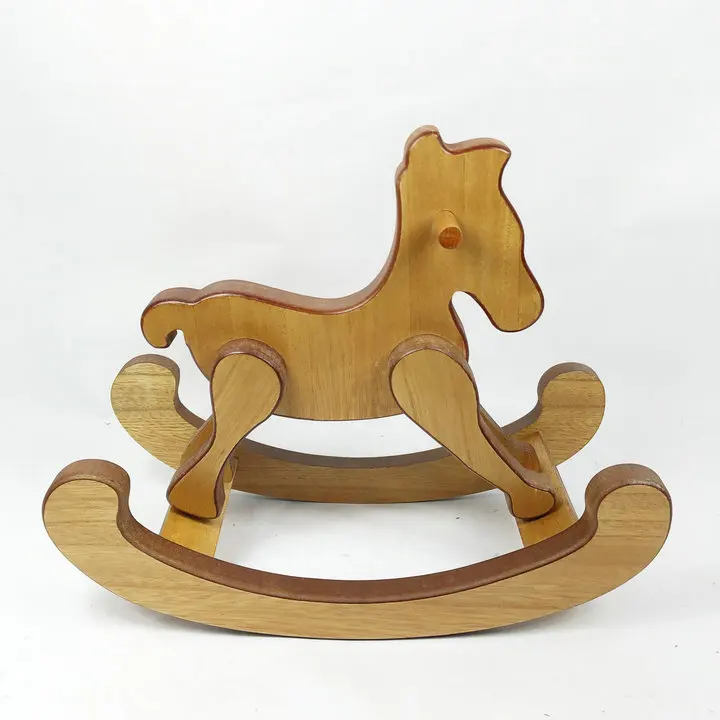 
custom laser cut hand carve wood decorative rocking horse 