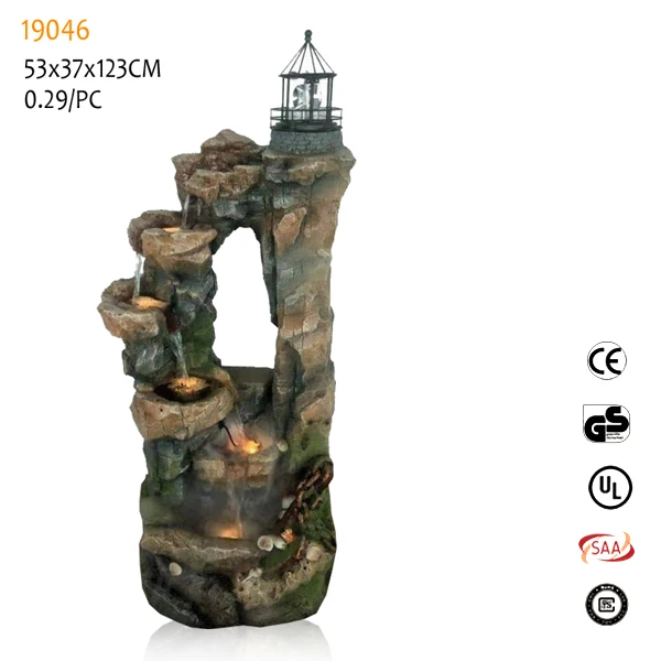 Mini water fountain indoor resin fountain for wedding decoration