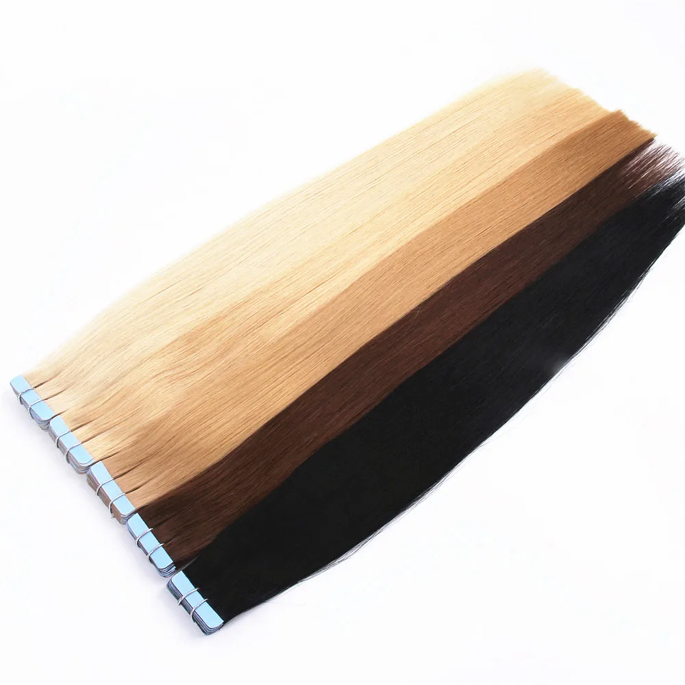 
Blonde Russian Single Donor Virgin Hair Tape In Hair Extensions 