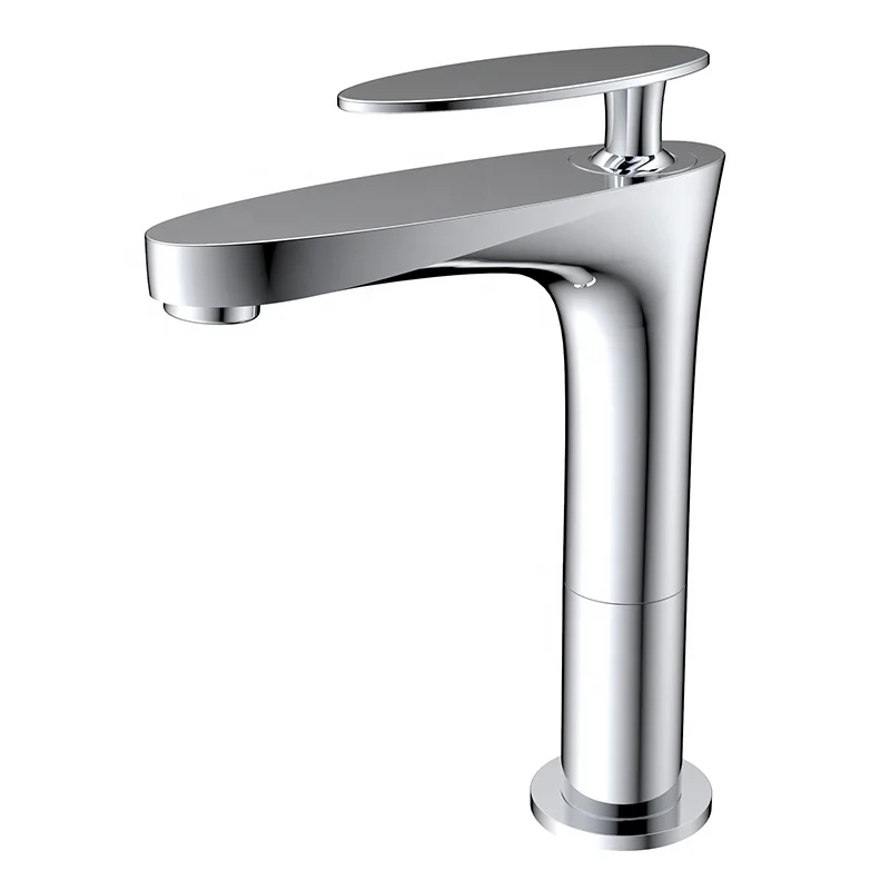 HIMARK brass single hole single handle chrome bathroom single cold basin water tap faucet